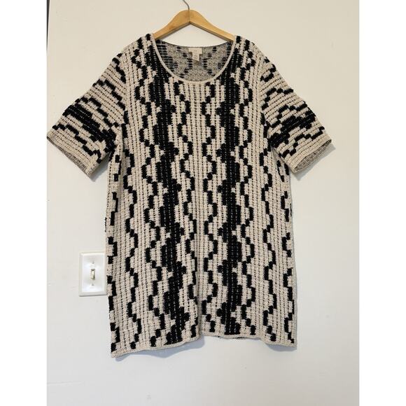 H&M Crochet Short Dress Women’s Size M Beige Boho Beach Cover-Up - Picture 1 of 10